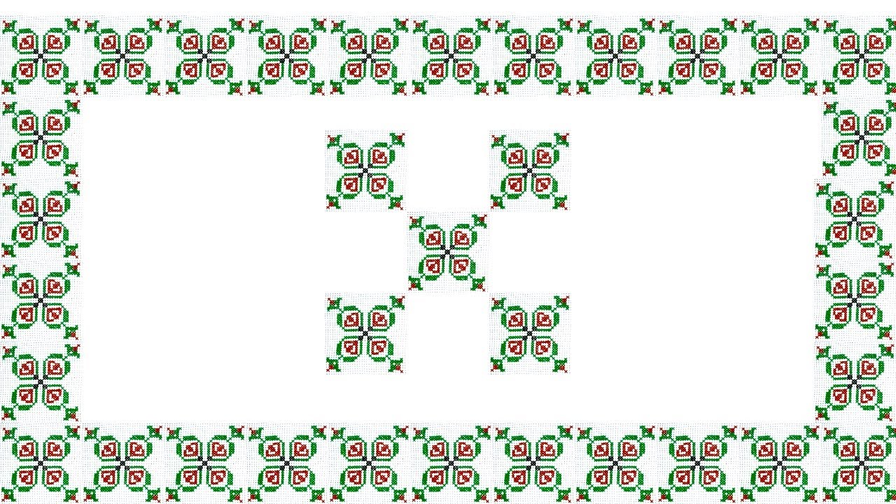 cross stitch simple design|| dusuti chadar ka aasan design|| bhorat ason design