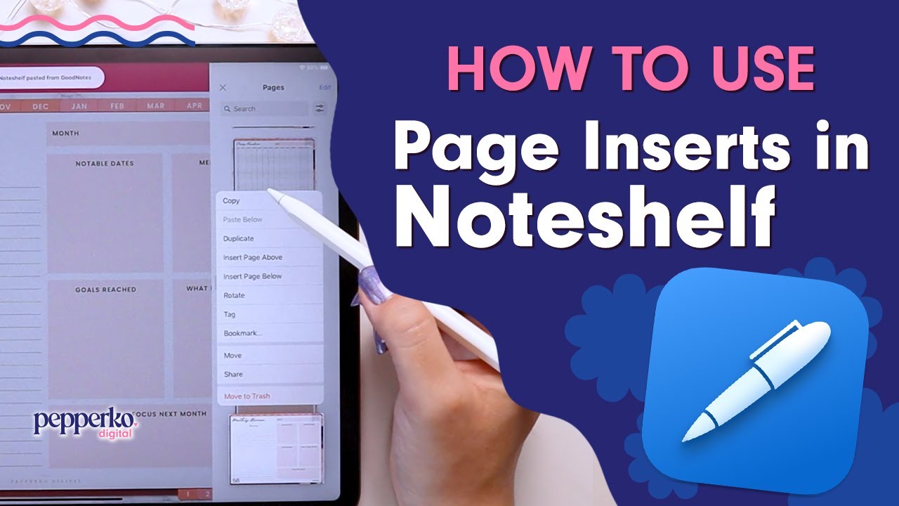 How to Use Digital Planner Page Inserts in Noteshelf