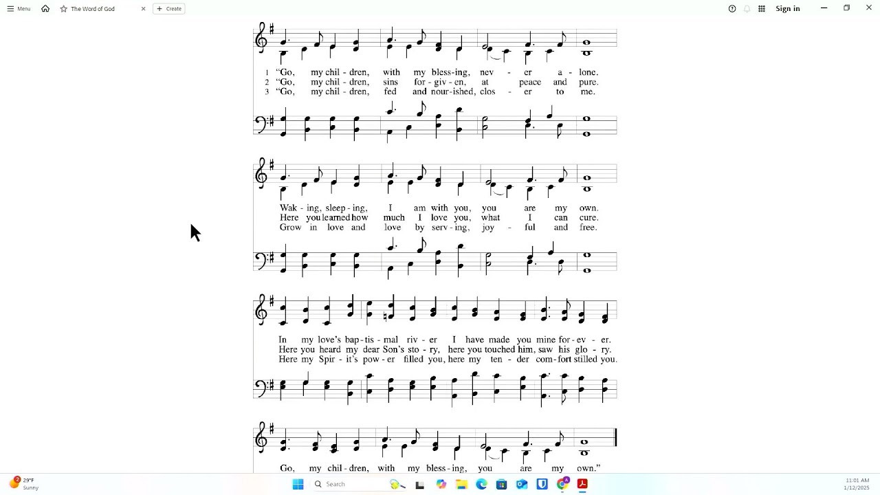 1st Sunday after the Epiphany - January 12, 2025