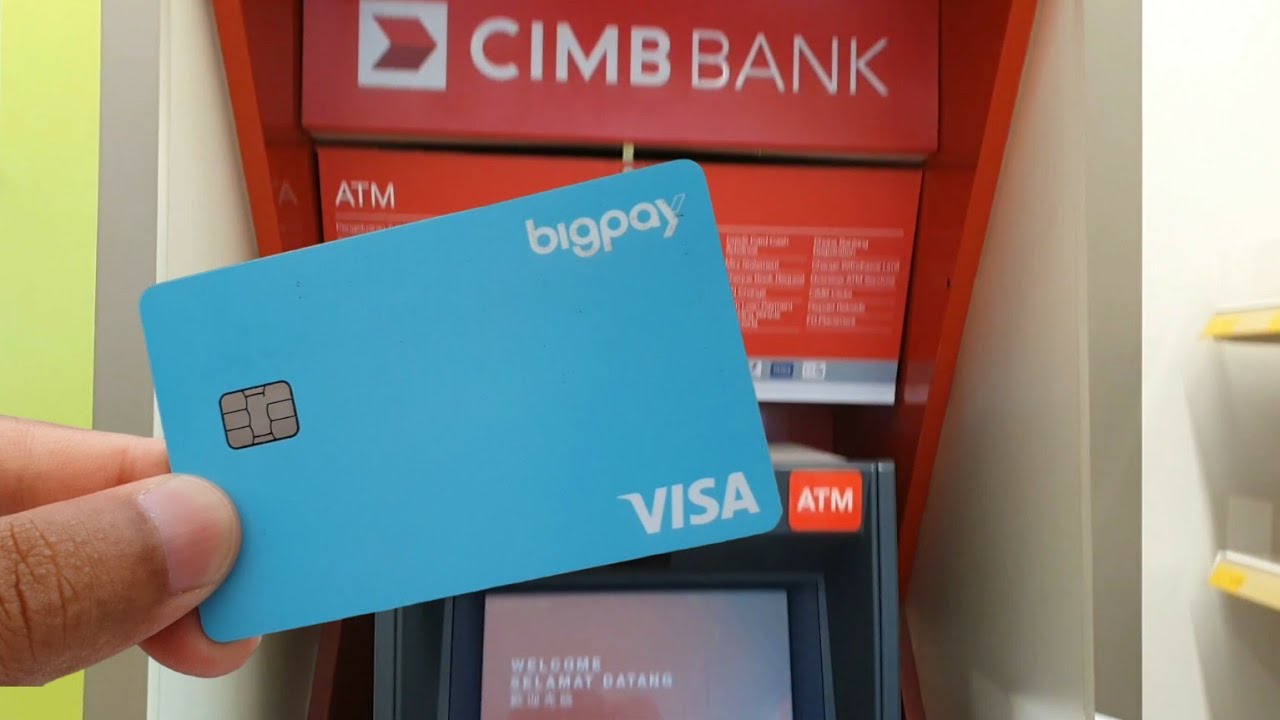 Cara Withdraw Duit eWallet BigPay menggunakan Kad VISA BigPay melalui mesin ATM CIMB