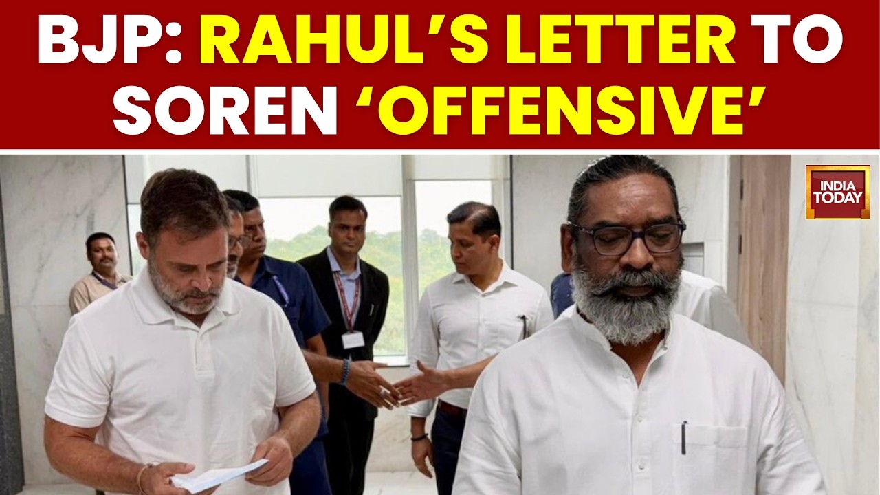 Rahul Gandhi&rsquo;s Soren Letter Sparks BJP Attack Over &lsquo;Selective Outrage&rsquo; | India Today