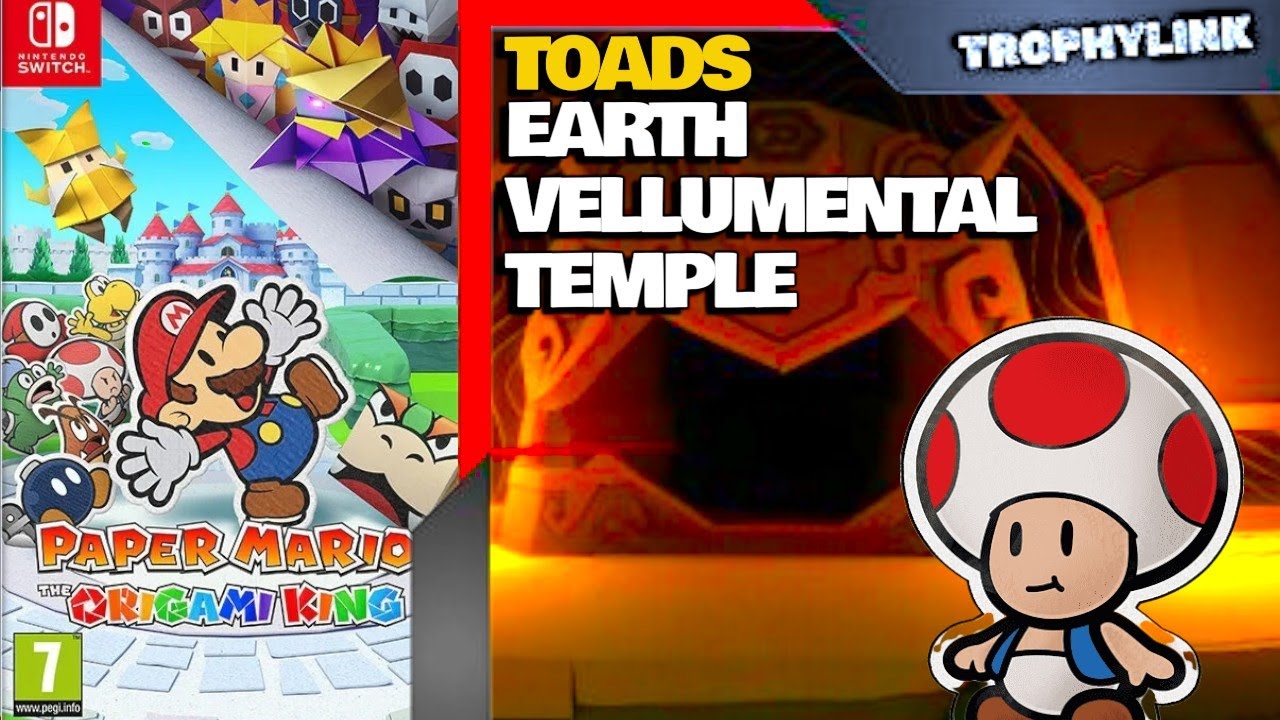 Wszystkie lokalizacje Toadów w Earth Vellumental Temple - Paper Mario Origami King