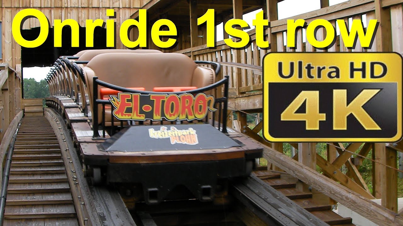 El Toro Freizeitpark Plohn (Onride) Plohn El Toro POV GCI Wooden Coaster Holzachterbahn 1st row (4K)