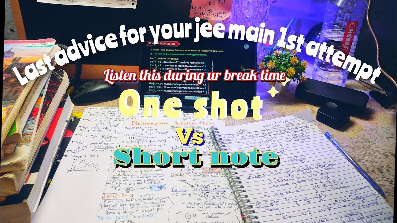 Last min revision (short note Vs one shot) 😨😩?! Day before my JEE exam 🥲🤧 #jee2026 #jee #viral 