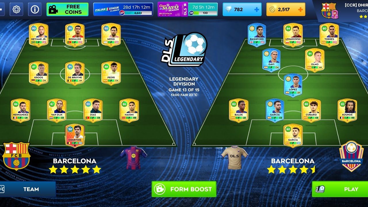NEYMAR + RONALDO + MESSI 😱 vs BARCELONA 🔥 | DLS 26 Gameplay