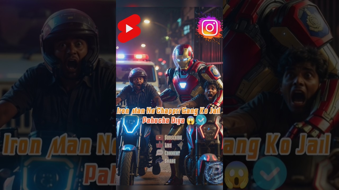 Iron Man Saved Police From Chappri Gang 😱 Sigma Entry #shorts#trending#viral
