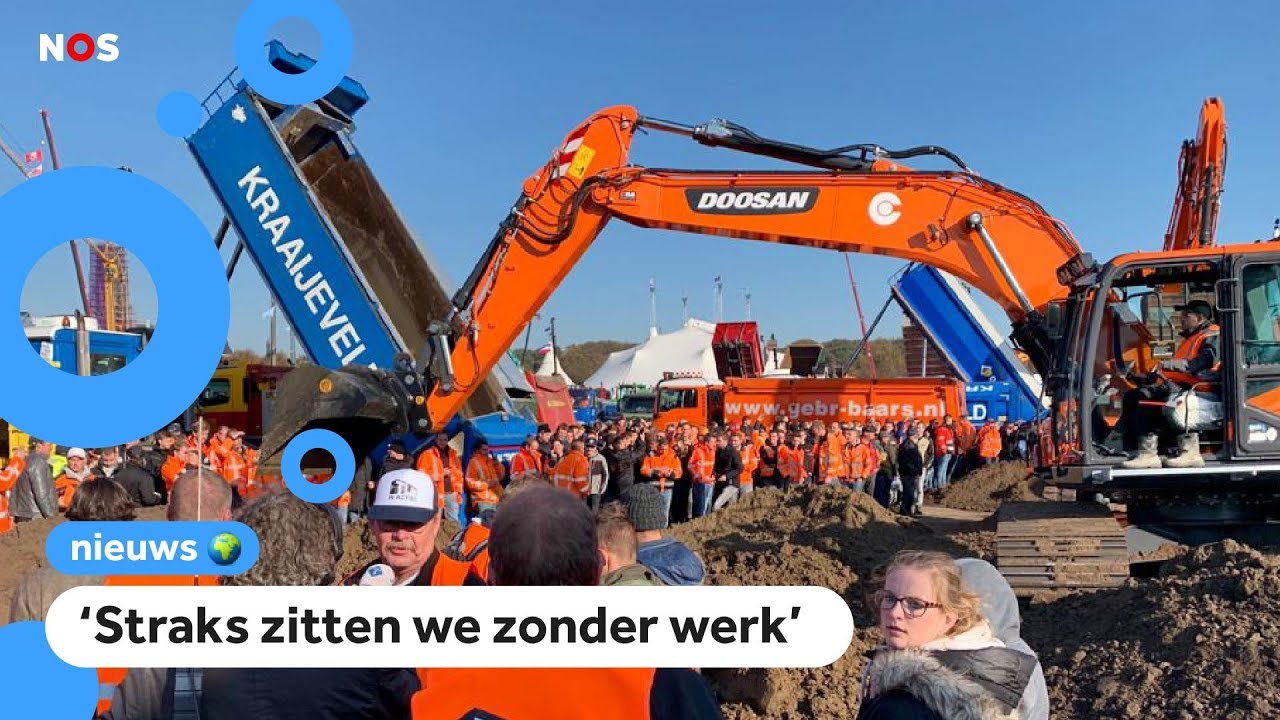 Boze bouwers protesteren in Den Haag