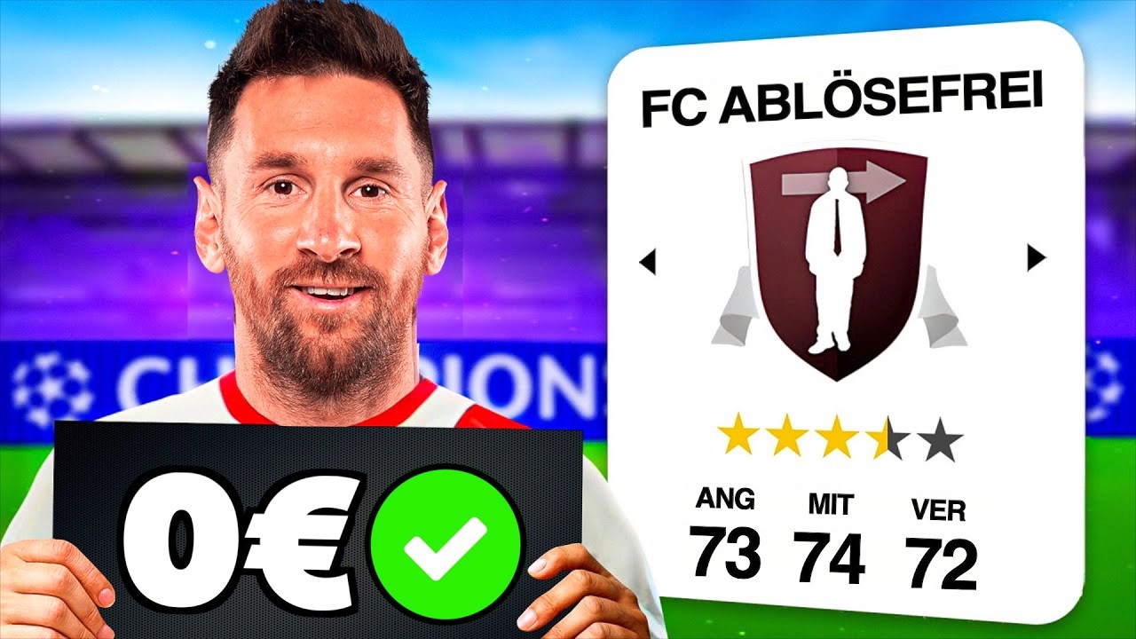 Kann ich die Champions League NUR mit ABLÖSEFREIEN SPIELERN gewinnen? 👀🏆