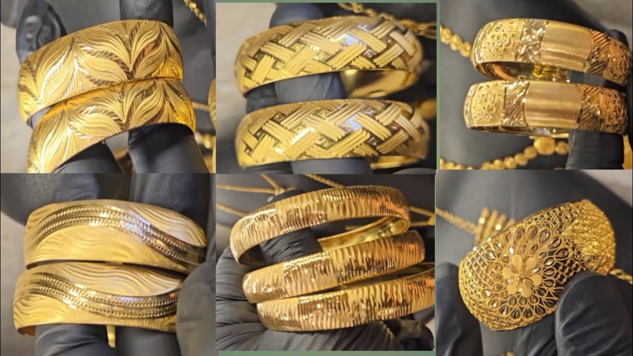 Latest Gold Bangles Design 2026 || 21K 22k Gold Bangles Designs || Stylish Bangles Kangan Chori Set~
