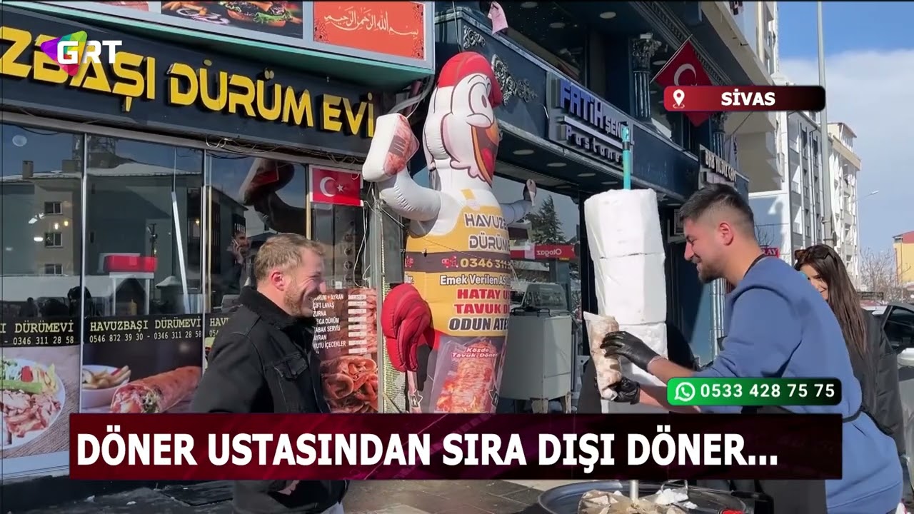 Sivaslı döner ustasından sıra dışı döner