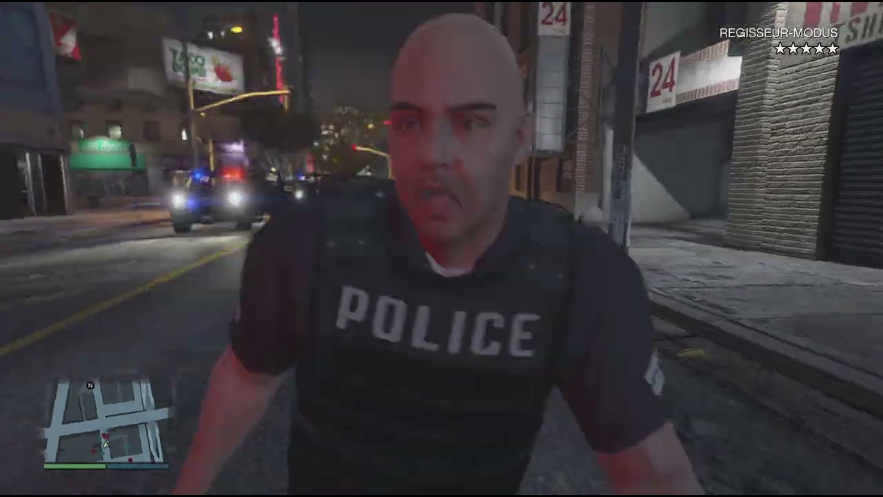 Grand Theft Auto V cop BATTLE
