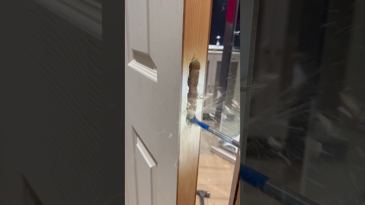 Fitting  Lock On A Bathroom Door #handtools #newtools #doors