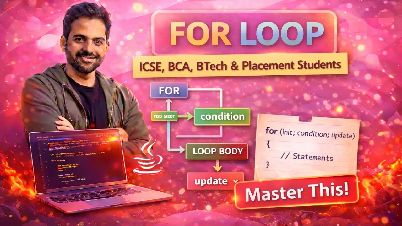 For Loop in Java | Most Important Loop for Exams & Placements