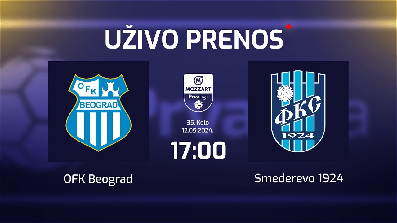 OFK BEOGRAD - SMEDEREVO 1924 Mozzart Bet Prva Liga Srbije 35. Kolo