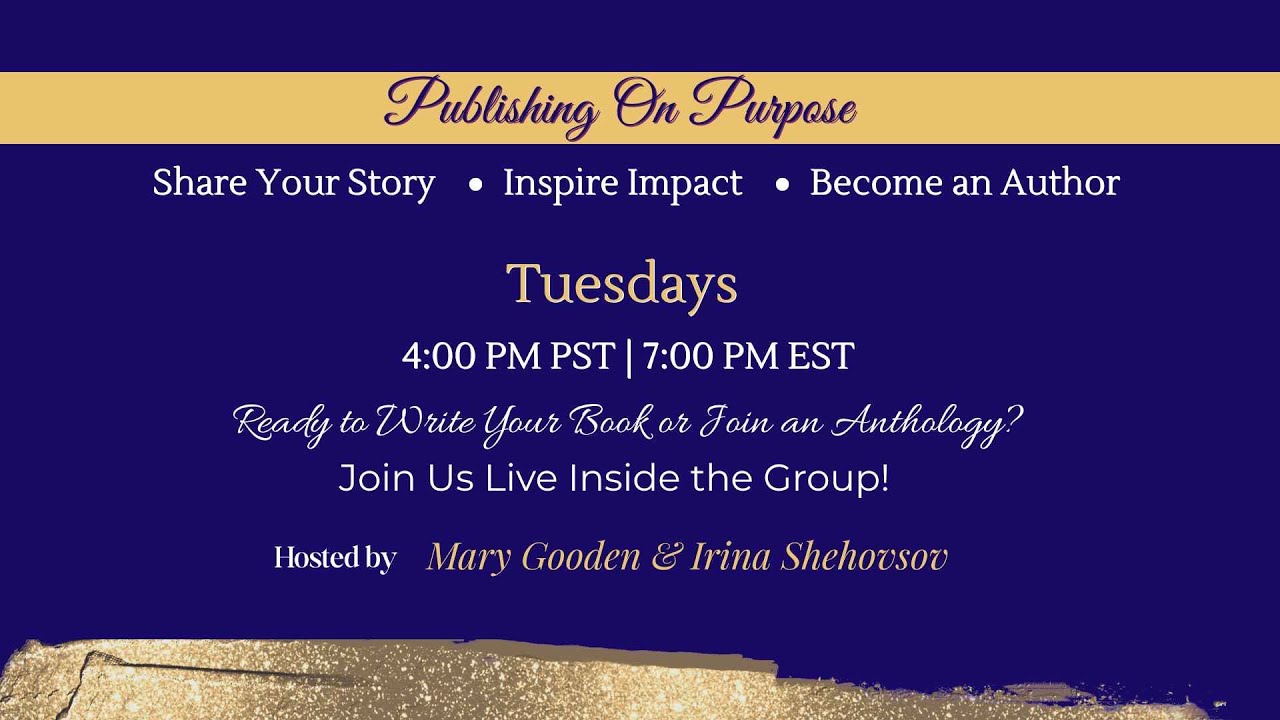 Week 1 Publishing On Purpose Live Series