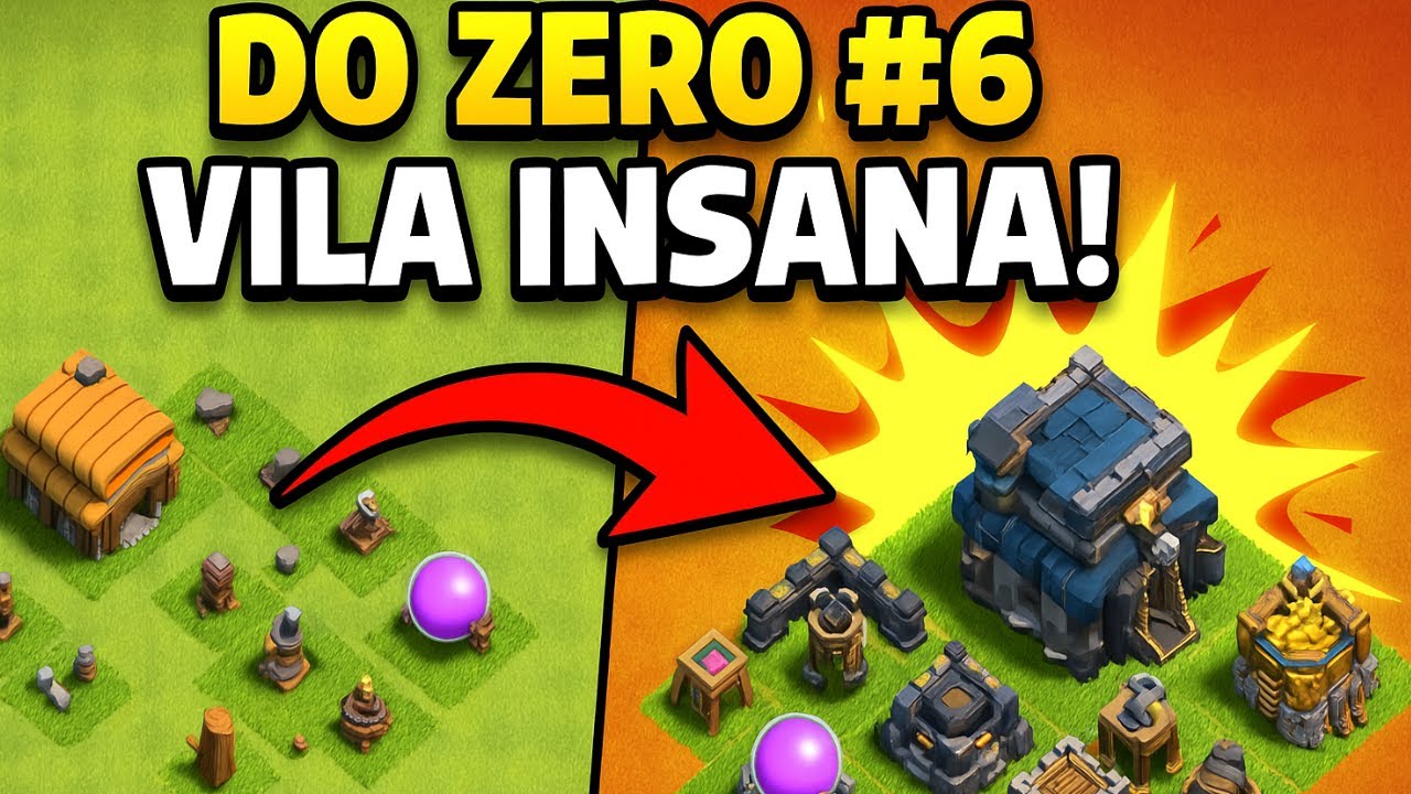 👉 DO ZERO #6 – MINHA VILA TÁ FICANDO INSANA no Clash of Clans!