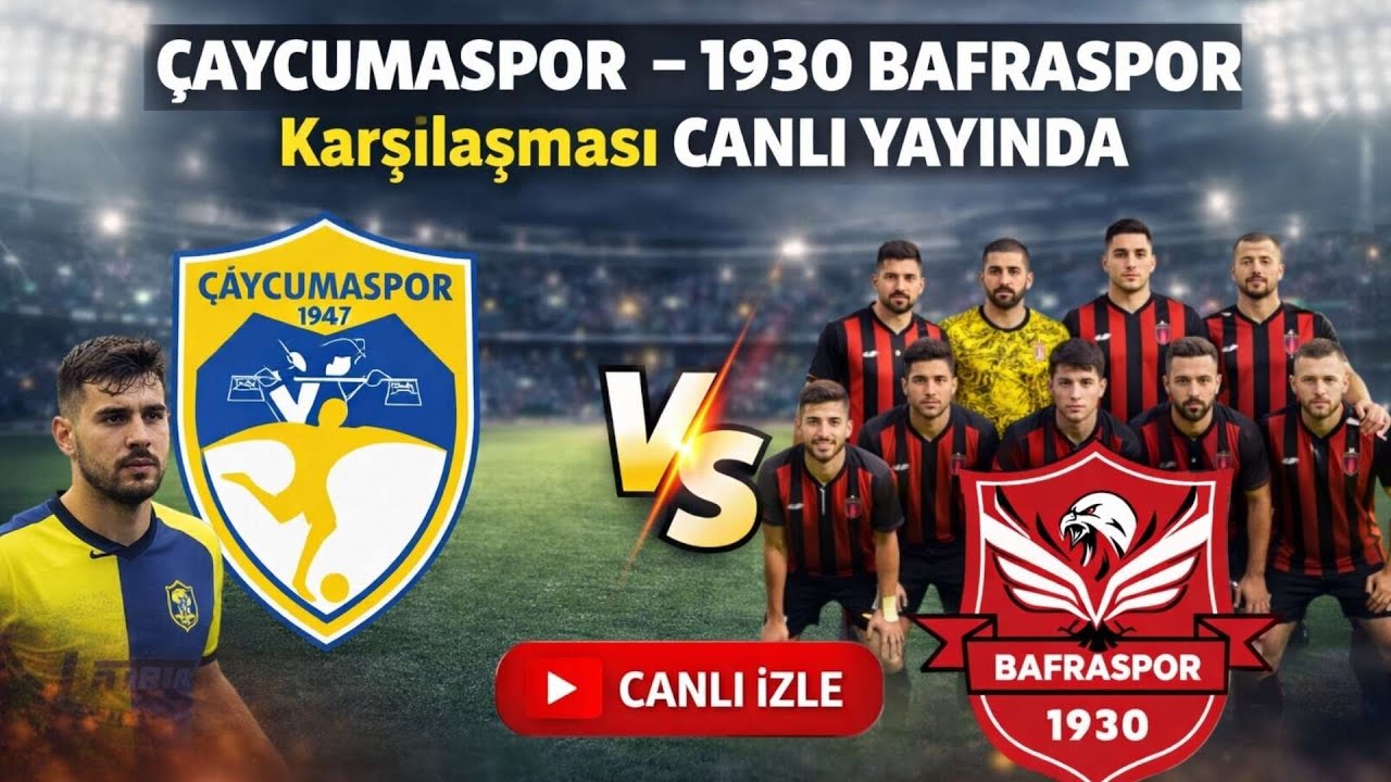&Ccedil;aycumaspor &ndash; 1930 Bafraspor Karşılaşması Canlı Yayında