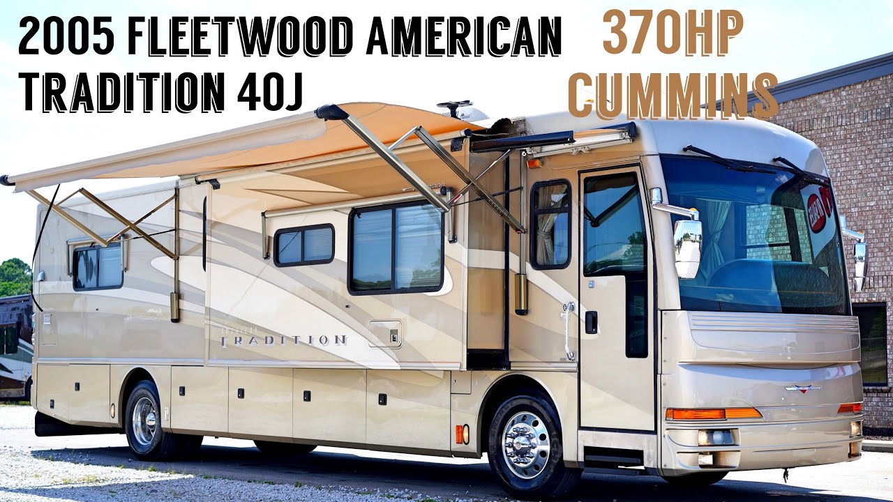 2005 Fleetwood American Tradition 40J A Class 370HP Cummins Diesel Pusher - $87,900