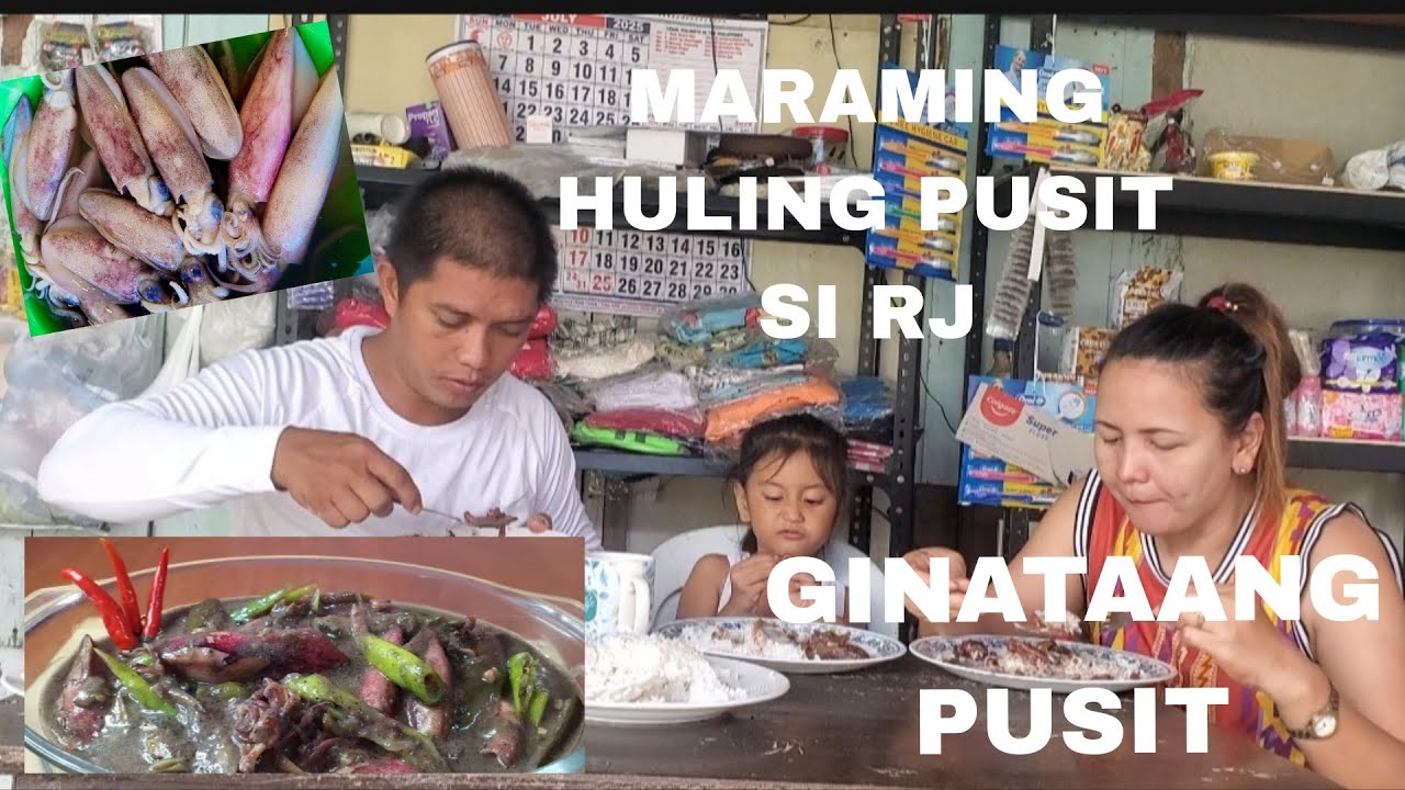MARAMING HULING PUSIT SI RJ NAGLUTO NG GINATAANG PUSIT SARAP NG LUTONG BAHAY