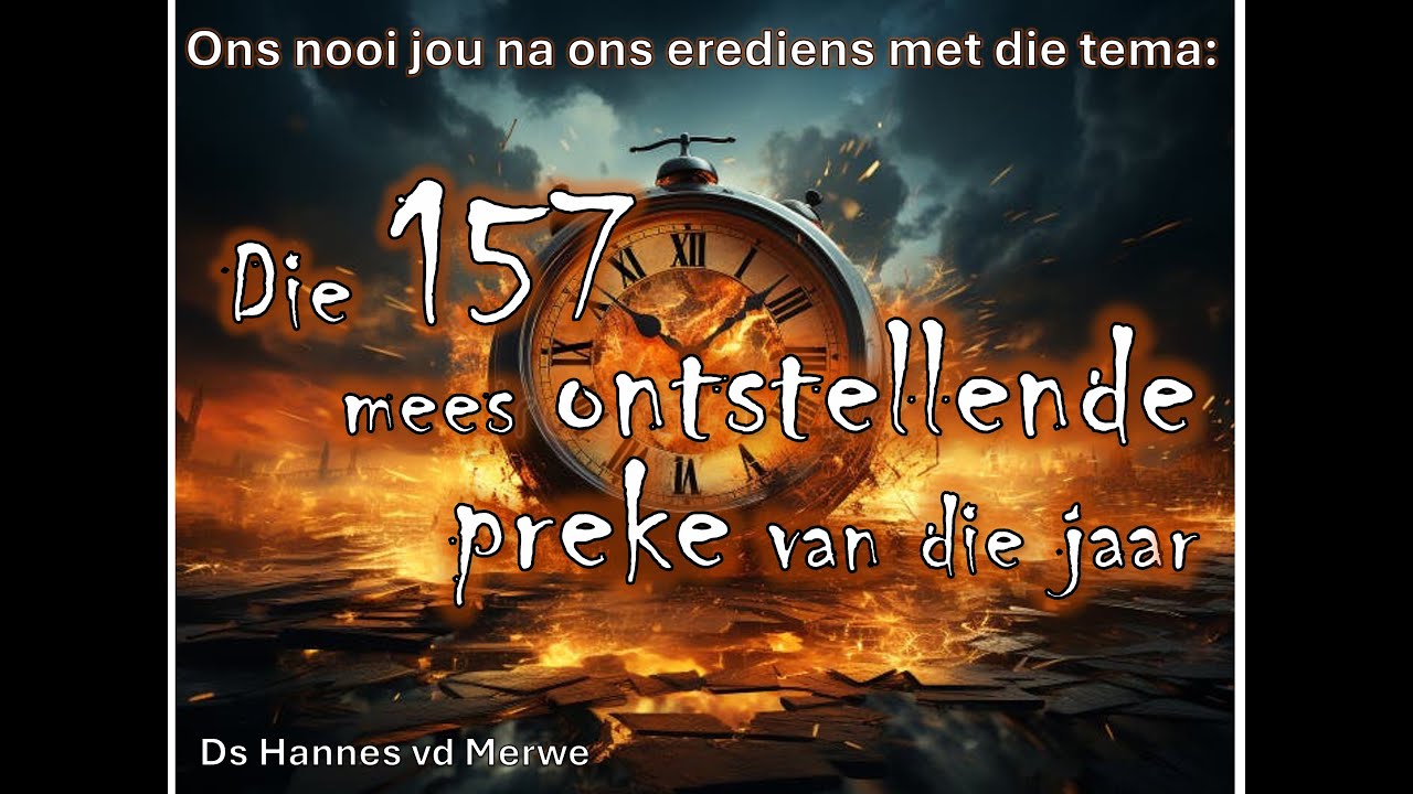 EREDIENS: Die 157 mees onstellende preke van die jaar. Ds Hannes van der Merwe
