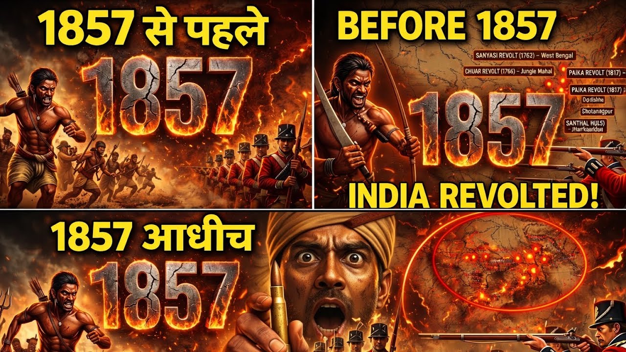 1857 से पहले के प्रमुख विद्रोह | Sanyasi, Chuar, Paika, Kol, Santhal 1857 से पहले ही भारत में बगावत!
