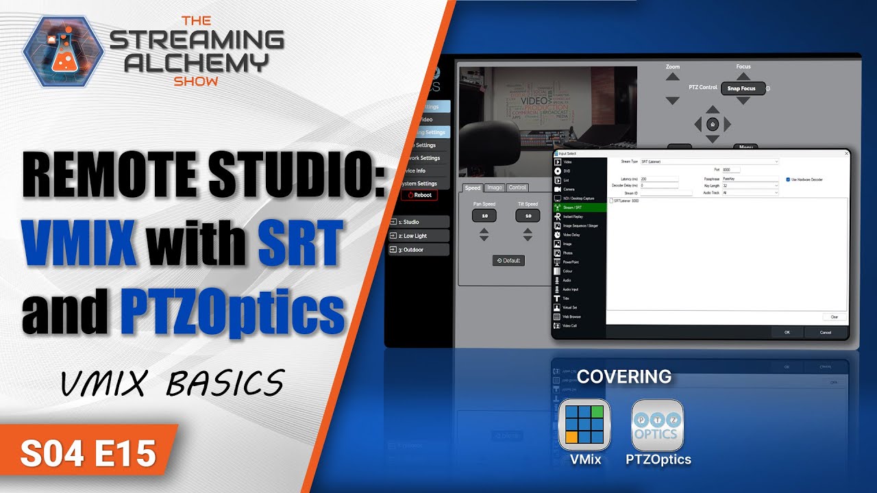 REMOTE STUDIO: VMIX with SRT and PTZOptics [LIVE with AUDIO SYNC ISSUES]