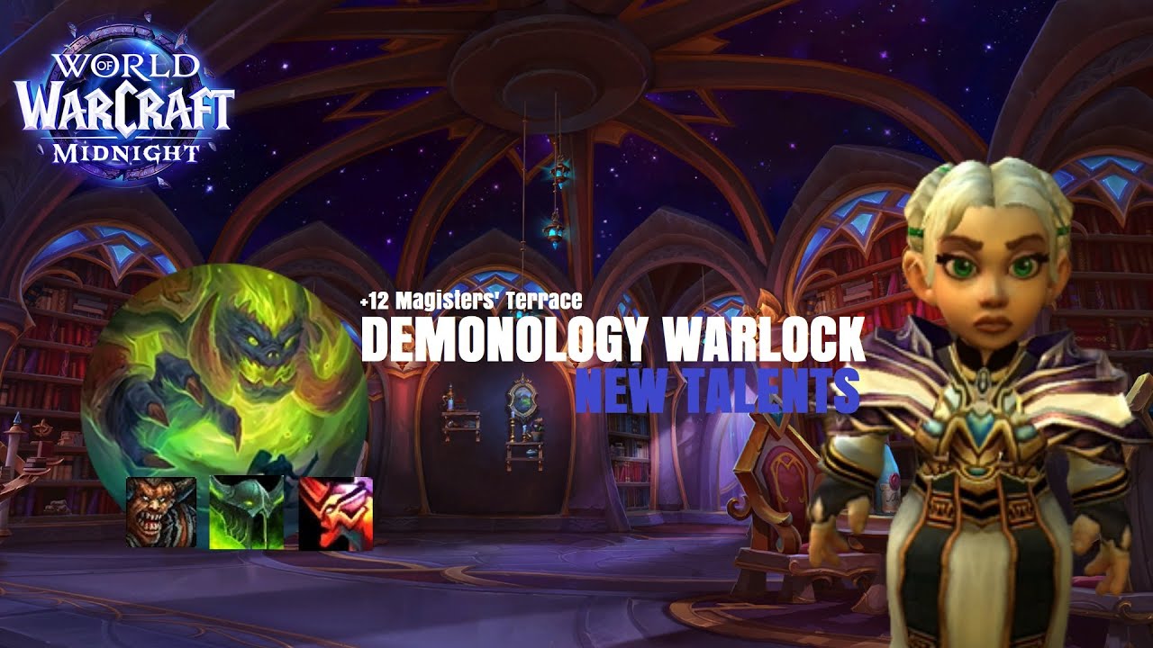 +12 Magisters' Terrace | Midnight Beta Demonology Warlock  M+ ~ Reworked Talents & New Dungeon