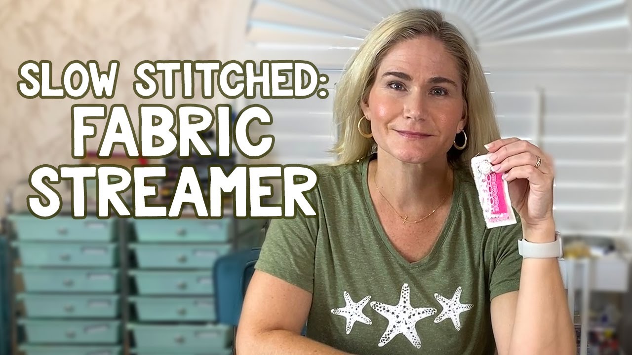 Slow Stitching: Fabric Streamer (Embellishment from Fabric Pieces) | Slow stitching for beginners