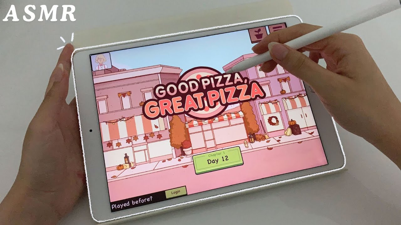 ASMRヾ( ˃ᴗ˂ )◞🍕 Let's play Good Pizza, Great Pizza on my iPad (clicky whispers & screen tapping)
