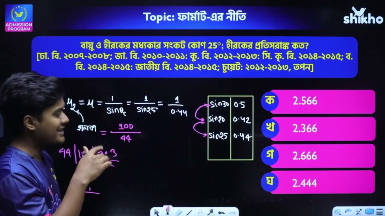 জ্যামিতিক আলোকবিজ্ঞান Medical অনুশীলনী Plus Solving