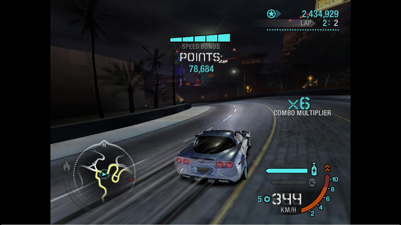 NFS Carbon DRIFT | Starlight Strip | 2 laps Z06 (keyboard)