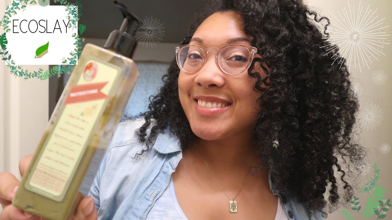 DOES YOUR HAIR HATE PROTEIN?? CHECK THIS OUT!! ECOSLAY MATCHA BOOST | Ashkins Curls