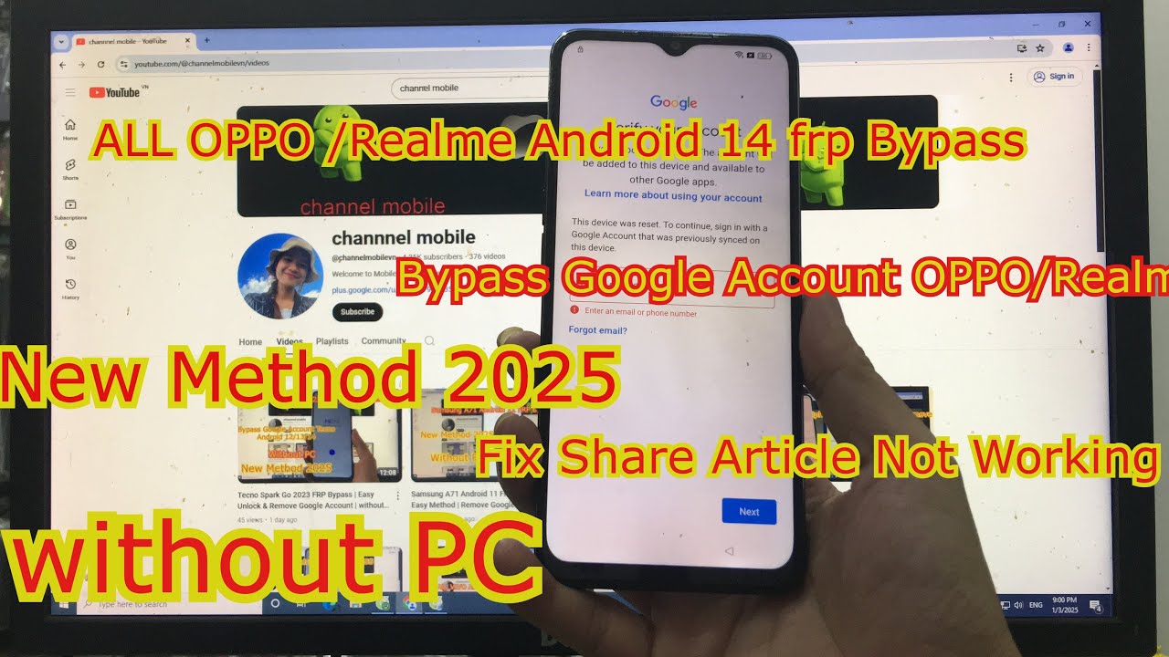 OPPO / REALME Android 14 FRP Bypass - Easy & Fast Solution 2025 | Bypass Google Account OPPO/Realme