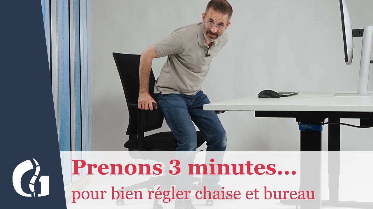 Réglage ergonomique complet : chaise Girsberger Yanos et bureau assis-debout
