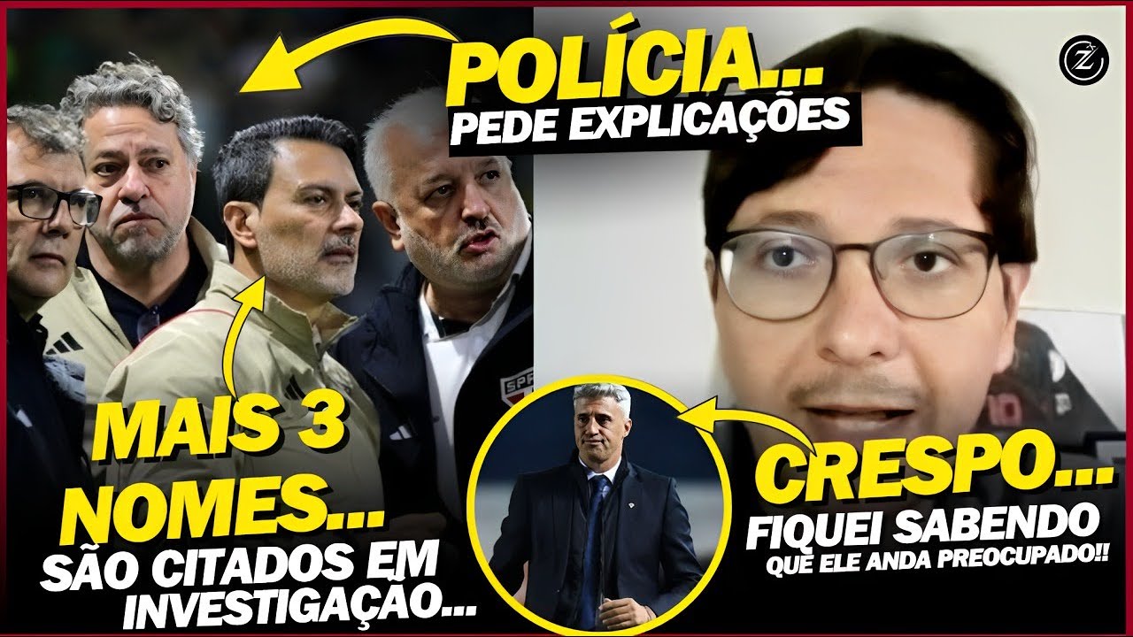 Crespo preocupado, Mais 3 nomes citados em investigação no SPFC, Janela e mais