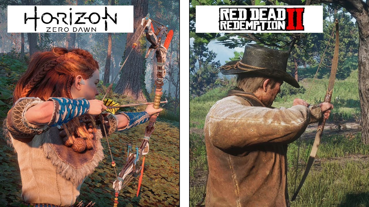 Red Dead Redemption 2 (One X) vs Horizon Zero Dawn (PS4 Pro) | 4K Graphics & Details Comparison