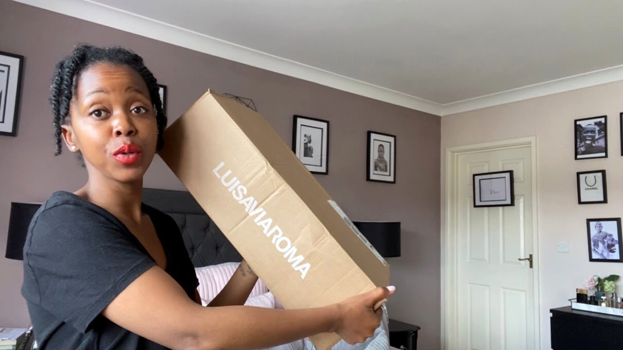 LUISAVIAROMA UNBOXING|GANNI DRESS TRY ON
