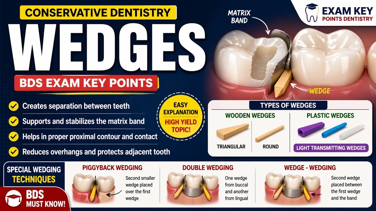 Wedges in Conservative Dentistry|BDS Exam|Easy Explanation for BDS students 