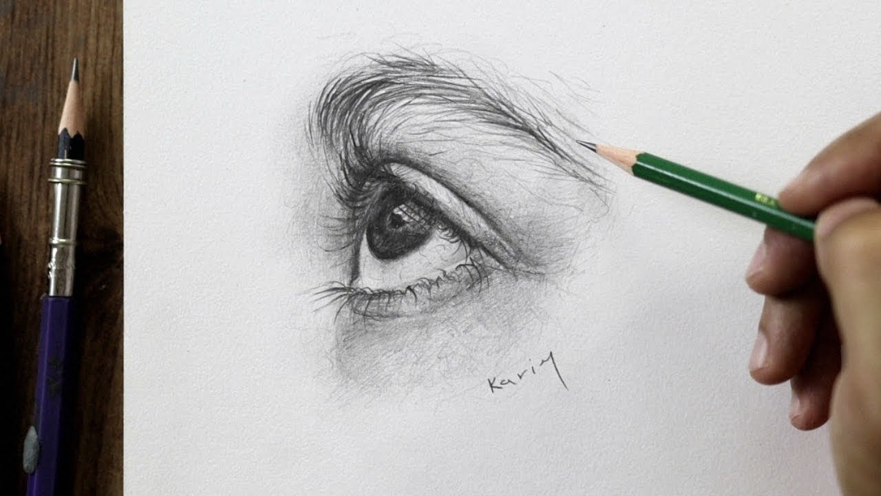 تعلم رسم عين واقعية كأنها صورة حقيقية | خطوة بخطوة للمبتدئين بالقلم الرصاص