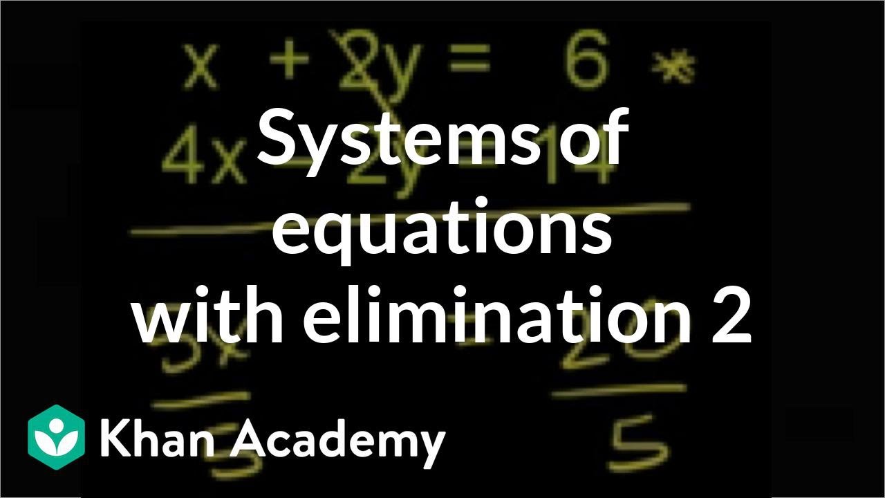 Addition elimination method 1 | Systems of equations | 8th grade | Khan Academy