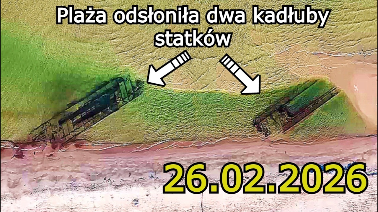 Nowa Karczma  -26.02.2026 Znalazłem dwa wraki statk&oacute;w 3 kilometry od Granicy Polsko - Rosyjskiej