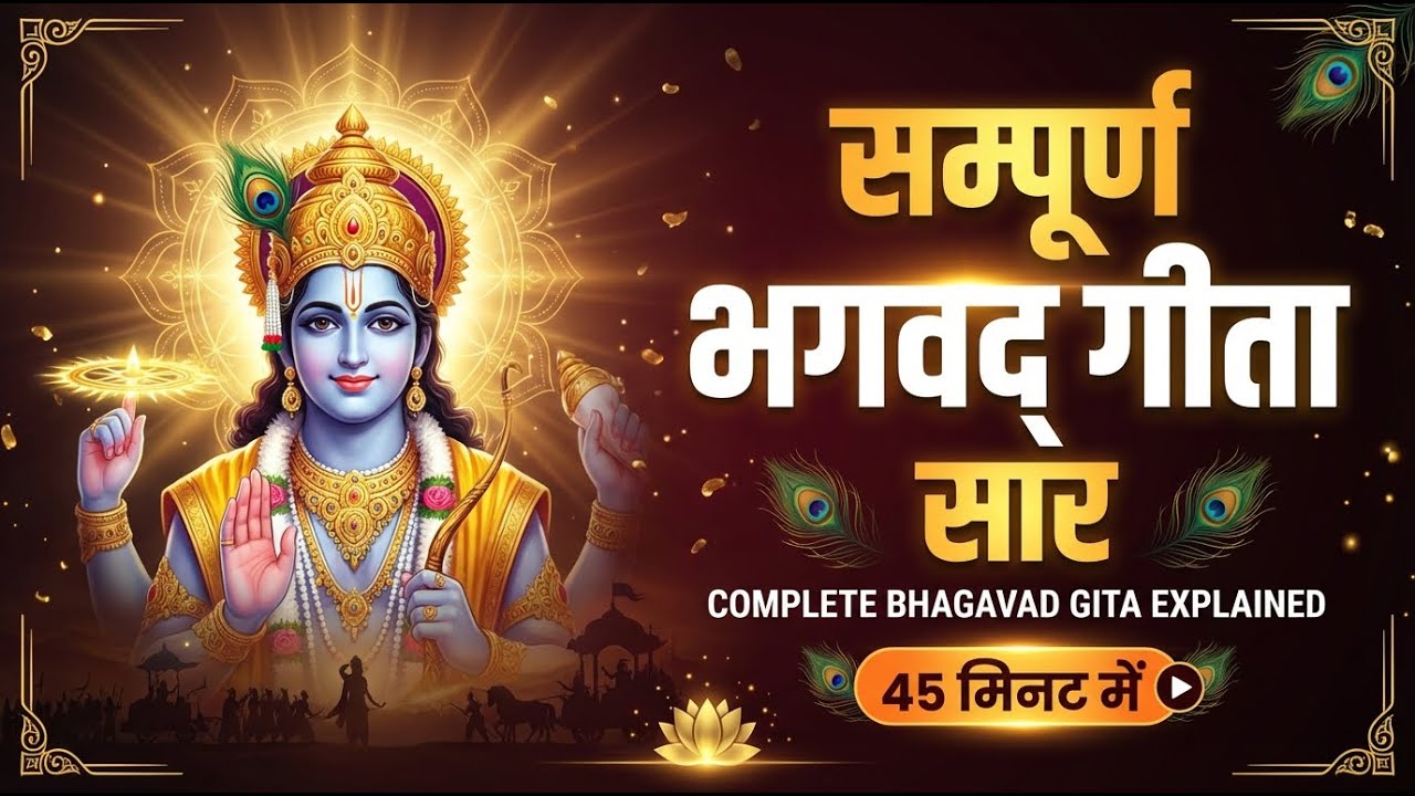 सम्पूर्ण भगवद् गीता सार | Complete Bhagavad Gita Explained | Hindi Subtitles