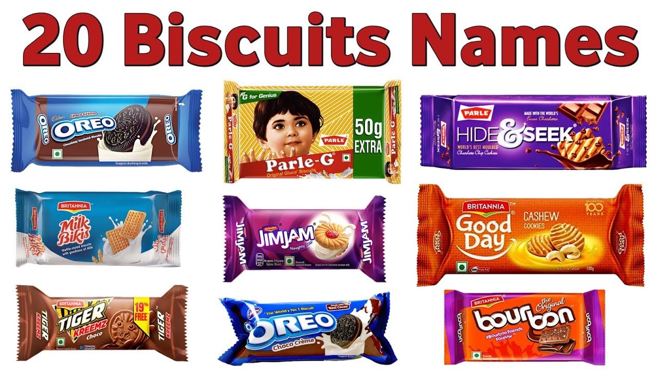 20 Biscuits Names in English | Biscuits for Kids | Learn Biscuits | Kids Vocabulary | Little pop TV