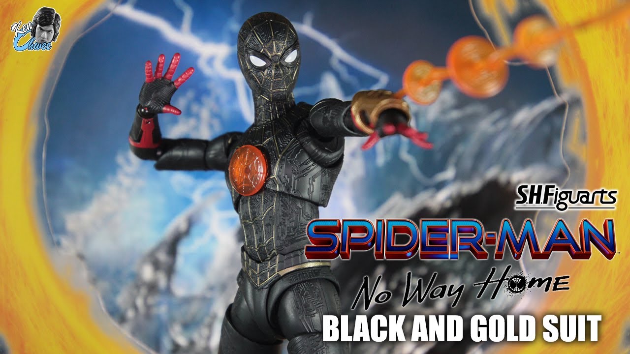 S.H Figuarts Spiderman Black and Gold Suit | Spiderman: No Way Home Action Figure