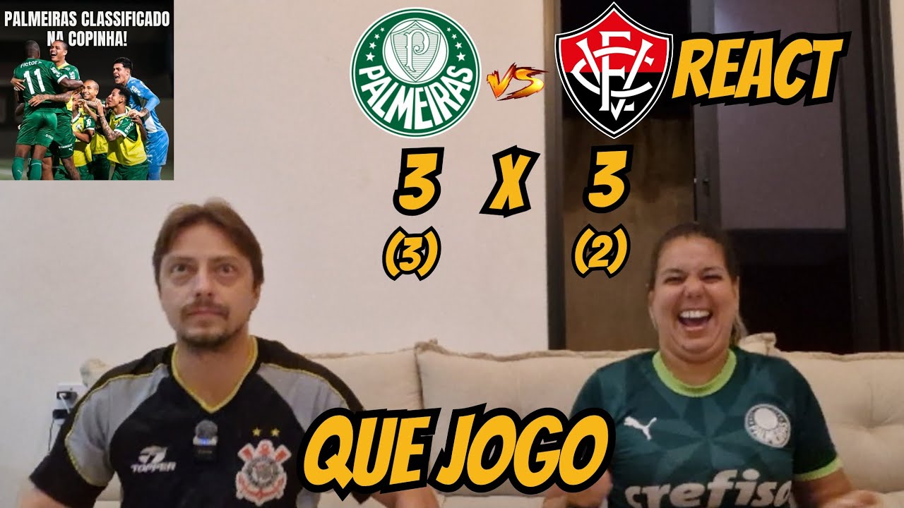 REACT - PALMEIRAS X VITÓRIA - JOGO DE GENTE GRANDE - PALMEIRAS CLASSIFICADO 