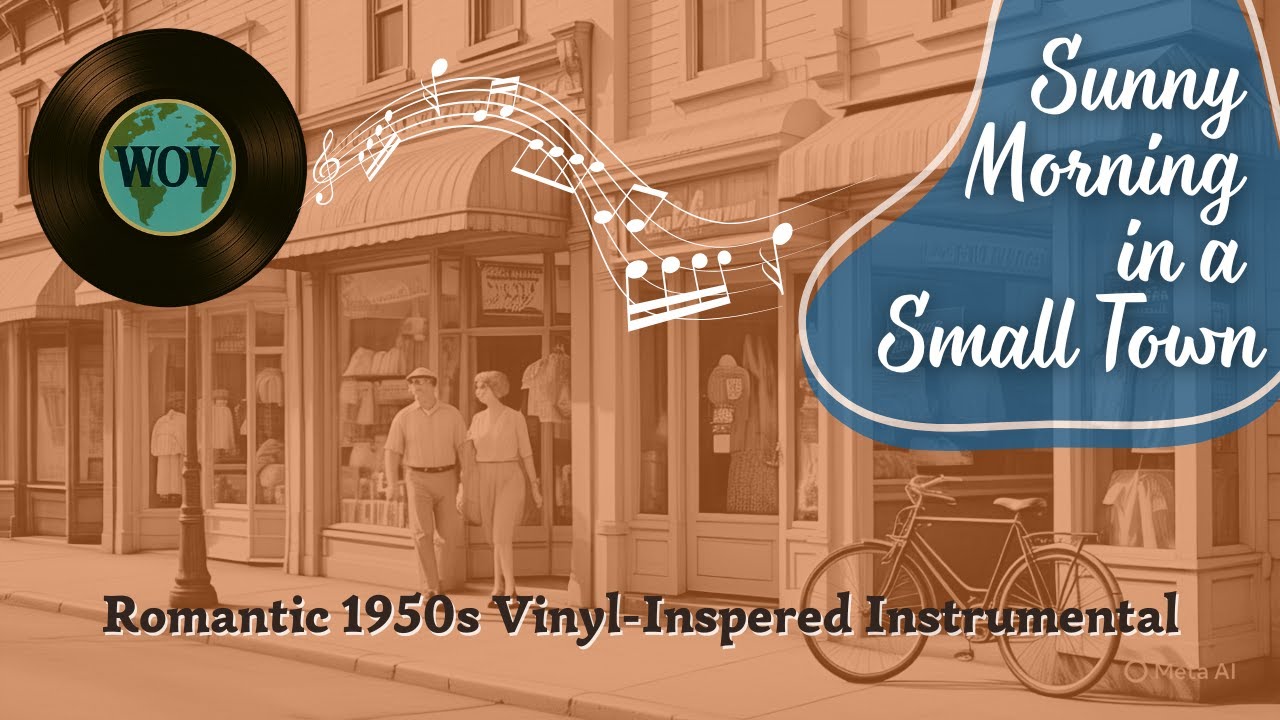🎵 Sunny Morning in a Small Town - Romantic 1950s Vinyl-Inspired Instrumental | World in Vinyl