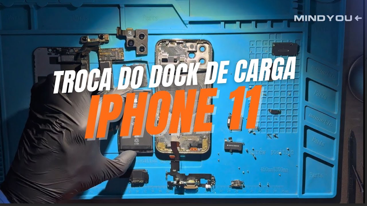 Troca do Dock de carga iPhone 11 (passo a passo completo)