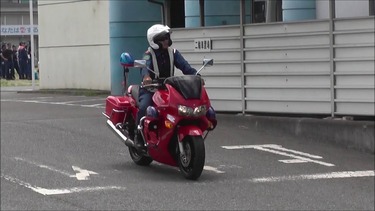 赤バイ 北九州市消防ポンプ操法大会にて