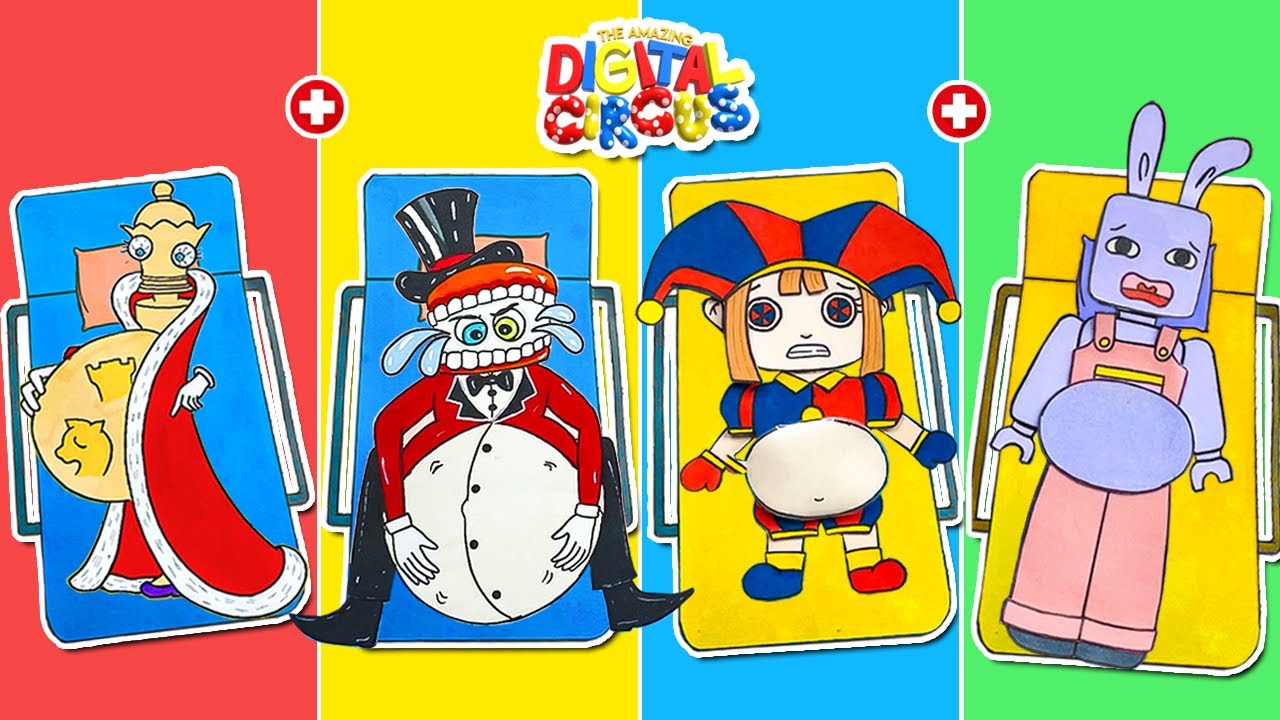 [🐾paper diy🐾] Digital Circus Pregnant Blind Bag Compilation 블라인드백 #caine #pomni #jax #asmr