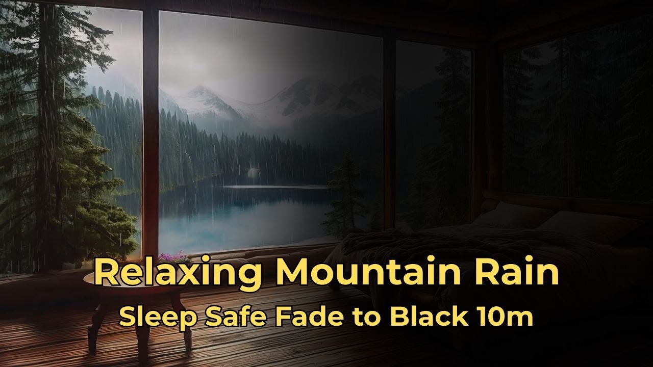 ☔ 8 Hours Heavy Rain Sounds (Fade to Black)